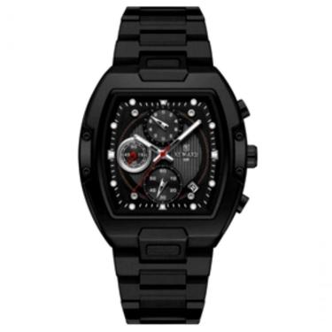 Imagem de Relógio Masculino Multifuncional Grande Mostrador Luminoso à Prova D'água Preto