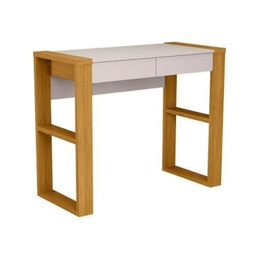 Imagem de Escrivaninha Mesa Escritório 100% MDF 91cm Brisa - Móveis Fazzio