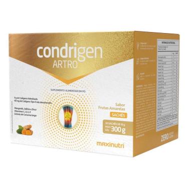 Imagem de Condrigen Artro Colágeno Tipo 1 e 2 Sachês Frutas Amarelas Maxinutri-Unissex