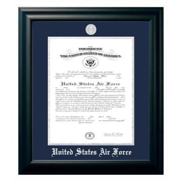 Imagem de Patriot Moldura de certificado da Força Aérea com medalhão de prata, 25,4 x 35,5 cm, preta