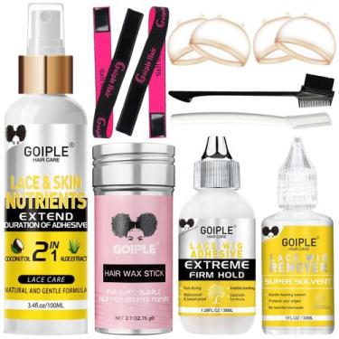 Imagem de Kit de acessórios essenciais para perucas  Peruca frontal de renda Goi