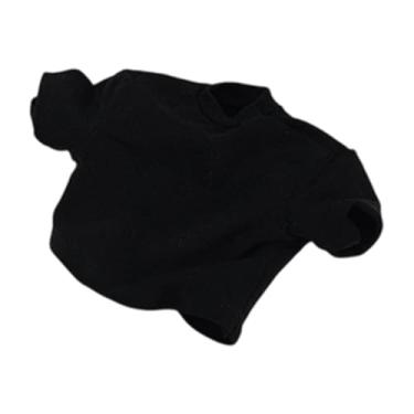 Imagem de Colaxi Roupa para boneca de ação em escala 1/6, incluindo camiseta curta em miniatura, ideal para figuras femininas de 30 cm (12 polegadas), Preto