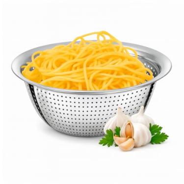 Imagem de Escorredor De Arroz Macarrão Peneira Cozinha 22cm Lava Tudo