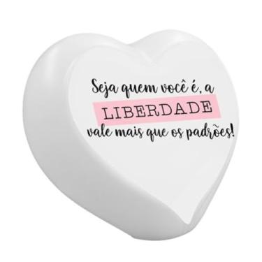 Imagem de Luminária Coração Liberdade USB – Iluminação Decorativa com Mensagem Inspiradora