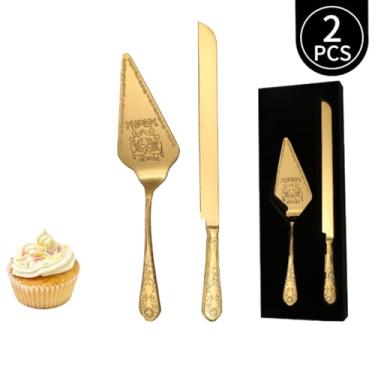 Imagem de Aço Inoxidável Padronizado 304 Espátula e Cortador de Bolo 2 peças Caixa Utensílios Mesa Estilo Ocidental para Hotéis