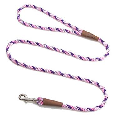 Imagem de Mendota Pet Snap Leash – Coleira para cães trançada estilo britânico, feita nos EUA – lilás, 1,2 cm x 1,2 m – para raças grandes