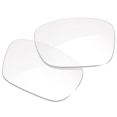 Imagem de Lentes de óculos de sol Glintbay 100% de ajuste preciso para substituição para discórdia óptica de espião, Crystal Clear Non-polarized, Small