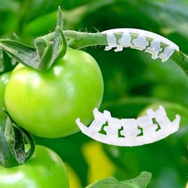Imagem de Clipes de tomate, 400 peças, clipes de treliça de plástico, clipes de jardim para crescer na vertical tornam as plantas mais saudáveis para tomate, pepino, uva, vegetais, plantas