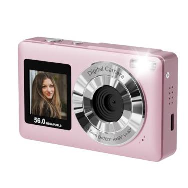 Imagem de Câmera digital de tela dupla 56M 2.7K rosa