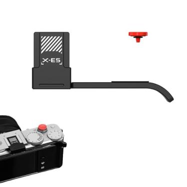 Imagem de SZZCNOX X-E5 Punho de polegar de metal para câmera Fuji Fujifilm XE5, empunhadura de descanso de polegar para cima com tampa de botão de obturador de sapata quente para FUJIFILM Fuji X-E5 XE5