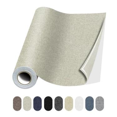 Imagem de Lifeshoon Remendos de reparo de tecido, fita de reparo de linho adesivos de tecido duráveis, fita de linho grande DIY para sofá, sofás, móveis, cadeiras, roupas (9,5 x 199 cm, bege)