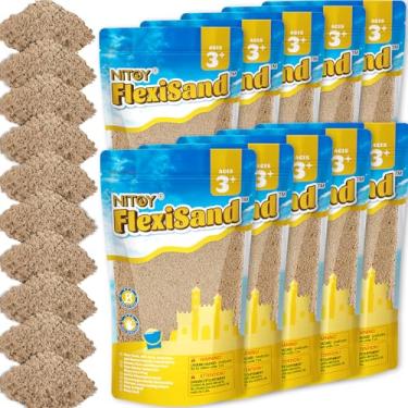 Imagem de NiToy Areia Moldável De 19 Libras, Nunca Seca, Diversão Para Crianças Maiores De 3 Anos, Refil A Granel Para Brinquedos Sensoriais De Caixa De Areia, Ideal Para Moldar, Apertar, Recolher E Rolar (Am