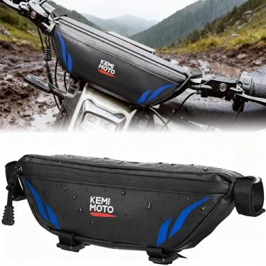Imagem de KEMIMOTO Bolsa para guidão Dirt Bike - Bolsa de armazenamento à prova d'água para motocicleta, compatível com Sur-Ron Light Bee X, S X160, X260, Talaria Sting Segway ridstar q20 Soleil01 Ebike Blue