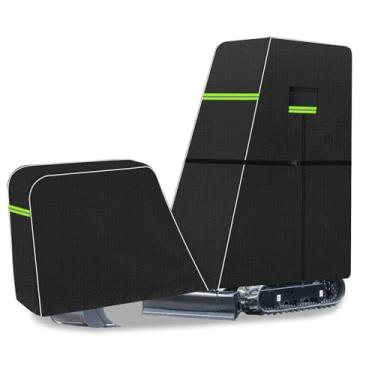 Imagem de Capa impermeável de 2 toneladas para mini escavadeira resistente transparente com porta com zíper - proteção contra neve/chuva/poeira para Kubota/John Deere (P - 0,9-1,5 tonelada (800.1-1,399.8 kg))