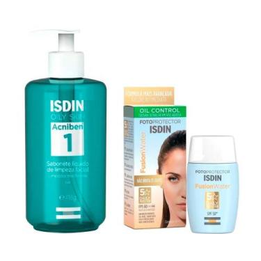 Imagem de Kit Sabonete Líquido Limpeza Facial 416g+Protetor Solar Facial Fusion 
