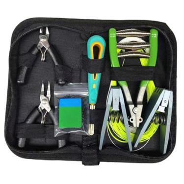 Imagem de oshhni Kit de ferramentas para encordoamento de raquetes de badminton, grampo de encordoamento, profissional, acessórios de tênis, alicate para raquetes de