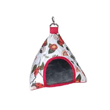 Imagem de Casa para Hamsters Periquitos e Calopsitas em Pano – Toca e Gaiola Segura para Agapornis e Twister (Joaninha Megui,0,19cm x 0,19cm x 0,23cm)