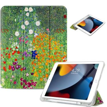 Imagem de Vimorco Capa para iPad 5ª/6ª geração de 9,7 polegadas 2017/2018, capa para iPad Air 1/2 2013/2014, suporte de lápis/2 suportes de visualização/suporte de digitação/fina, capa para iPad 5/6 gerações