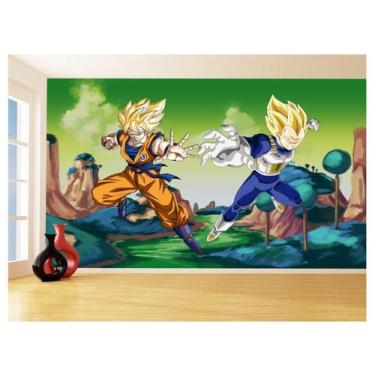 Imagem de Papel De Parede Dragon Ball Goku Vegeta Anime 3,5M Dbz323 - Você Decor