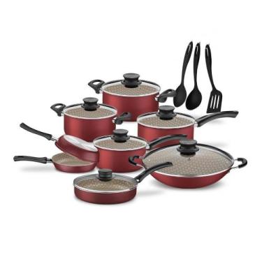 Imagem de Jogo Panelas Salvador 10 Pc Alumínio Antiaderente Tramontina