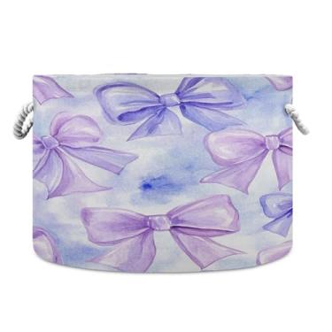 Imagem de SEHANY Cesta de armazenamento redonda grande com alça de corda, cesto de roupa suja de lona para armazenamento de cobertores, cesta de armazenamento infantil para quarto de banho, decoração de