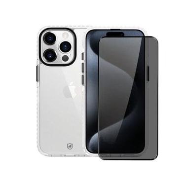 Imagem de Kit Capa Urus Branca e Pelicula Defender Pro Privacidade para iPhone 15 Pro - Gshield