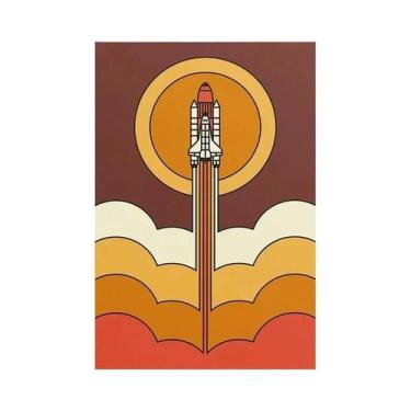 Imagem de Arte De Parede Em Lona De Jato Supersônico Minimalista Aviação 204 Pôs