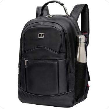 Imagem de Mochila Masculina Escolar Impermeável Reforçada P/ Notebook Cor Preto-Unissex