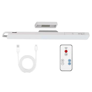 Imagem de Luminária de Controle Remoto e Base Magnética Toque Recarregável com 3 Temperaturas de Cor prático(Kit 2,Com controle remoto)