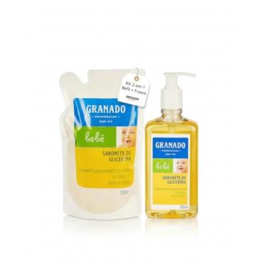 Imagem de Kit Sabonete Líquido Granado Bebê 250ml + Refil 250ml - Hipoalergênico (Tradicional)