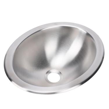 Imagem de Generic Pia Redonda de Aço Inoxidável para RV, 13,23 X 10,63 X 4,72 pol. Pia de Banheiro para Cozinha Pequena para RV Com Conjunto de Ralo, Mini Cozinha Com Acabamento Escovado Com