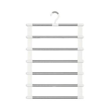 Imagem de Suporte Para Calças Multifuncional Em Aço Inoxidável, Escada Suspensa 