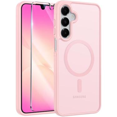 Imagem de FNTCASE Capa de celular para Galaxy A26 5G: Capa de celular magnética fosca translúcida de grau militar com proteção contra quedas - fina, resistente, durável, à prova de choque para capas Samsung A26