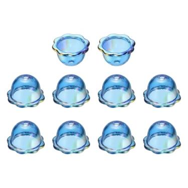 Imagem de PATIKIL 10 peças de contas de flor de sino, bonés de flores de acrílico, tampas de joias para artesanato, faça você mesmo, sinos de vento, brincos pendentes, pulseiras, decoração de corrente de