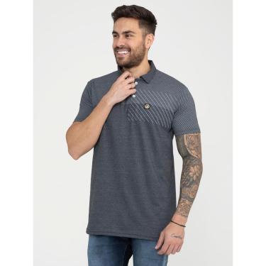 Imagem de Camiseta Masculina Trup Sea Polo Com Detalhes em Couro Premium Tendência Casual-Masculino