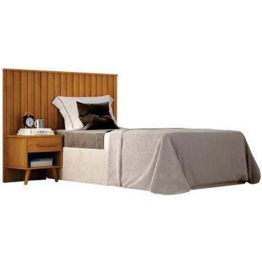 Imagem de Cabeceira Solteiro Ripado Milano Cinamomo Leifer Móveis