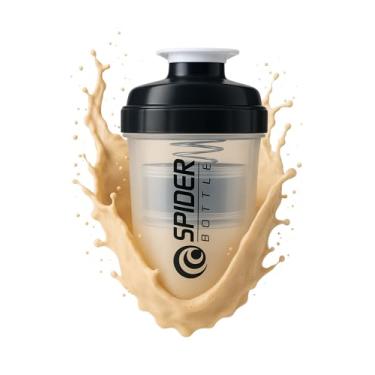 Imagem de Coqueteleira Shaker 500 mL Premium com Mola Inox Mistura Perfeita, Livre de BPA, Tampa Hermética, Design Antivazamento para Whey, Pré-Treino e Suplementos. (Preto)