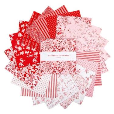 Imagem de My Mind's Eye Letters to Cupid Empilhador de 25,4 cm 42 25,4 cm Square Layer Cake Riley Blake 10-16980-42