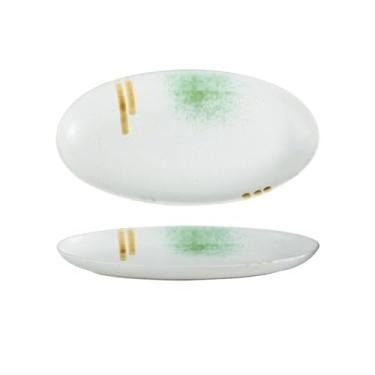 Imagem de Prato de peixe de cerâmica multifuncional de grande capacidade peixe a vapor doméstico minimalista criativo prato de sushi prato de jantar de frutos do mar prato de jantar de comida ocidental adequado