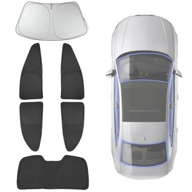 Imagem de Guarda-sol de para-brisa personalizado compatível com Toyota Camry Accessories 2018-2024, para-sol dobrável lateral traseira capa de persiana conjunto completo protetor de viseira de sol proteção de