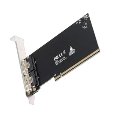 Imagem de CY Adaptador externo Slimline Dual SFF-8654 8X 74 pinos para PCIE destacável 16X Express 3.0 PCIE4.0 Cartão Raid0 Hyper Adapter
