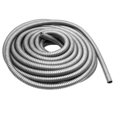 Imagem de Qlvily Conduíte elétrico flexível de 3/10.2 cm x 15.2 m, conduíte de linha de acesso galvanizado a ferro, para gerenciar e proteger fios domésticos e industriais