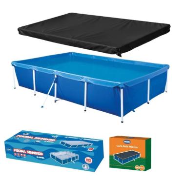 Imagem de Piscina Retangular 3000 Litros Estruturada com Capa Mor