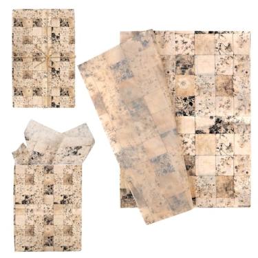 Imagem de Goktvai 30un. Folhas Papel Embrulho, 50x35cm Papel Artesanato Padrão Flor para Embalagem Aniversário Decorações Festa Projetos DIY e Sacos de Presente (Flor de Linho Estilo)