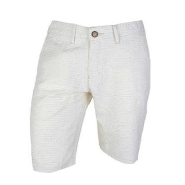 Imagem de Bermuda Sarja Masculina Ogochi Listrado Bege - 003524-Masculino