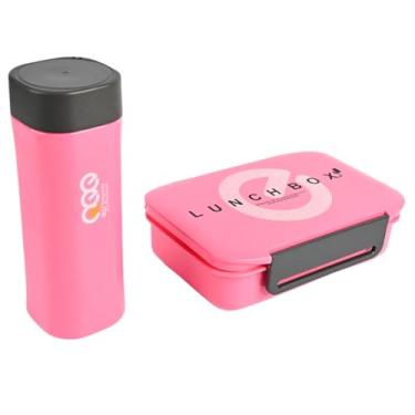 Imagem de Kit Marmita Fitness + Garrafa Lancheira Academia Trabalho