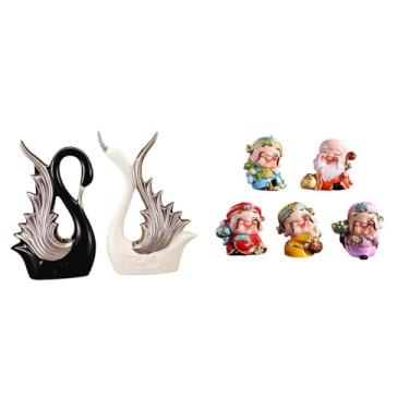 Imagem de Whtkoph Elegantes Estatuetas de Cisne E Divindades, Esculturas em Cerâmica E Resina para Mesa, Estante, Aniversário, Lareira E Decoração de Quarto.