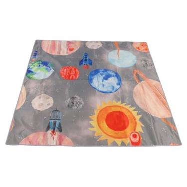 Imagem de Jiawu Tapete para Cadeira Alta, à Prova D'água, Antiderrapante, para Brincar No Chão, para Refeições, Tamanho Grande, para Jantar de bebê, Tecido Oxford, 51,2 X 51,2 pol.