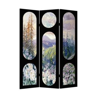 Imagem de NRNQMTFZ Divisória de sala moderna, divisórias de quarto de 1,8 m de altura e telas dobráveis de privacidade, divisor de sala de 3 painéis, tela de privacidade de madeira para casa/escritório/loja de