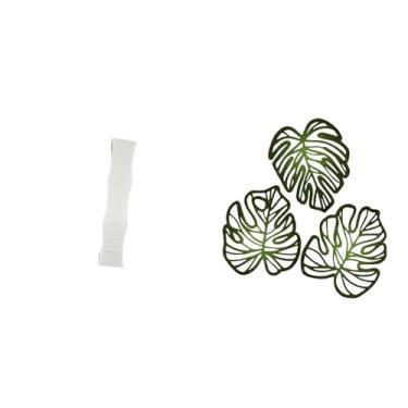 Imagem de Whtkoph Luminária de Chão para Sala de Estar com Cúpula de Madeira em Formato de Folha de Palmeira, Decoração de Parede, Ornamento Criativo de Floresta Tropic